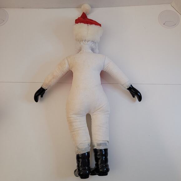 Vintage Porcelain Traditional Santa Claus Figure 16" Boots Toy Sack Holiday - Picture 6 of 14